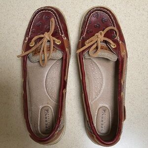 Leather Sperry Women's Tan and Brown Flats